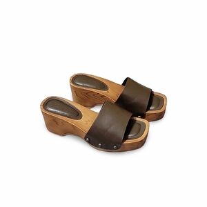 Splendid Brexlee Clogs Brown Platform Slide Sandals Size 7.5